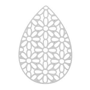 Ciondoli in acciaio inossidabile boh&eacute;mien goccia argento