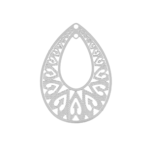 Ciondoli in acciaio inossidabile boh&eacute;mien goccia argento