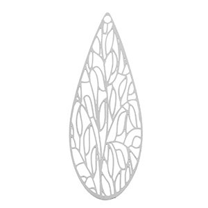 Ciondoli in acciaio inossidabile boh&eacute;mien goccia argento