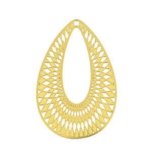 Ciondoli in acciaio inossidabile boh&eacute;mien goccia oro