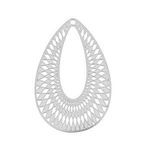 Ciondoli in acciaio inossidabile boh&eacute;mien goccia argento