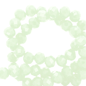 Perline sfaccettate 6x4mm rondella verde menta