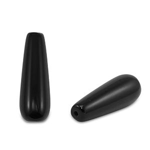 Perline in pietra naturale Agata goccia nero