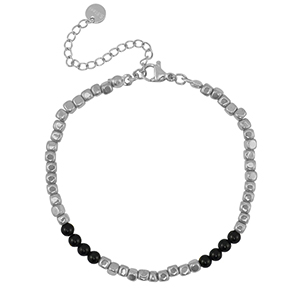 Bracciali in acciaio inossidabile argento-nero