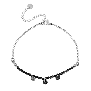 Bracciali in acciaio inossidabile argento-nero