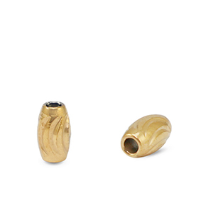 Perline in acciaio inossidabile 3x5mm oro