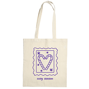 Borse di cotone "Cozy season" beige ecru