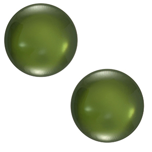 Cabochon Polaris Elements 20 mm classico Lucido verde muschio