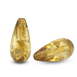 Perline Polaris Elements a forma di goccia Tiffany marrone noce