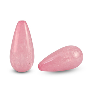 Perline Polaris Elements a forma di goccia Polmo rosa dalia