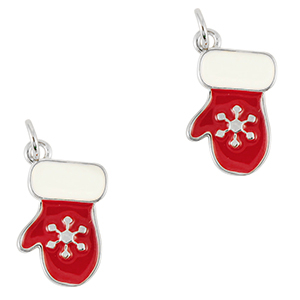 Metal TQ lat&oacute;n ciondoli guanto argento