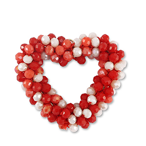 Ciondoli sfaccettati cuore multicolore&nbsp;