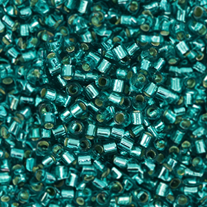Perline Miyuki Delica 15/0 Silver Lined Caribbean Teal DBS1213
