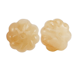 Perline in pietra naturale Quarzo Avventurina fiore arancione rame