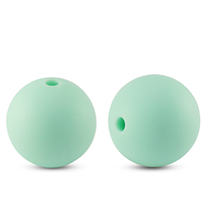 Perline di silicone 15mm menta verde