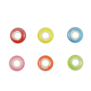 Perline di ceramica rondella multicolore