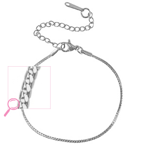 Bracciali in acciaio inossidabile argento