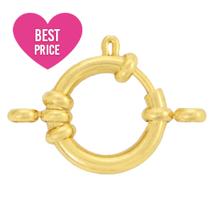 Componenti in acciaio inossidabile chiusura anello a molla 14 mm con anellini oro