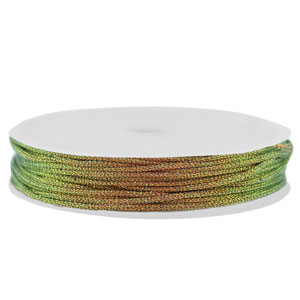 Coda di topo intrecciato 1mm multicolore-arancione verde metallico