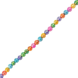 Perline di conchiglia tonda multicolore