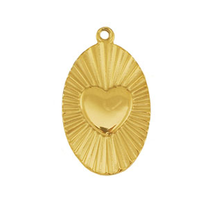 Ciondoli in acciaio inossidabile cuore oro