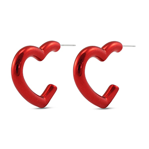 Orecchini alla moda a cuore rosso