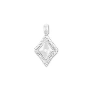 Ciondoli in acciaio inossidabile rombo argento