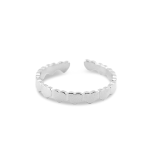 Anelli in acciaio inossidabile cuore argento