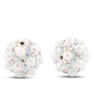 Perline in stile boh&eacute;mien tonda bianco