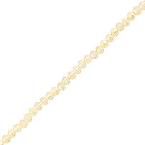 Perline sfaccettate 6x4mm rondella champagne chiaro