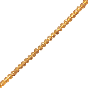 Perline sfaccettate 3x2mm rondella marrone