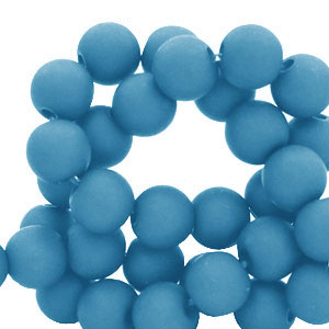 Perline in acrilico 8 mm blu azzurro