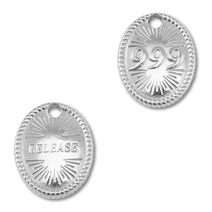 BY31&reg; Ciondolo in acciaio inossidabile numeri angelici 999 / release argento