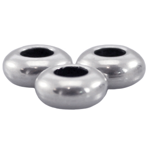 Perline di metallo DQ 7x3mm argento antico (privo di nichel)