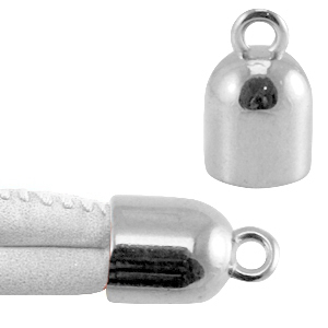 Terminali di metallo DQ con anellino argento antico (privo di nichel)