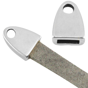 Terminali di metallo DQ con anellino argento antico (privo di nichel)