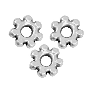 Perline di metallo DQ 4.8mm anello in stile balinese argento antico (privo di nichel)