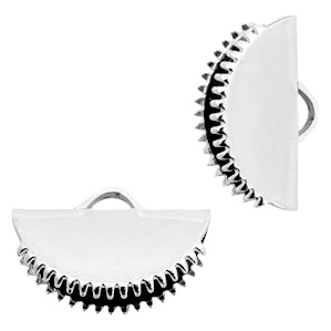 Fermanastro di metallo DQ 15mm argento antico (privo di nichel)