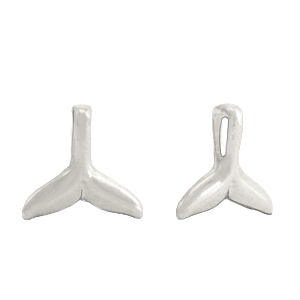 Ciondoli di metallo DQ coda balena argento antico (privo di nichel)