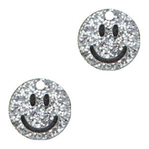 Ciondoli Plexx smiley argento glitterato