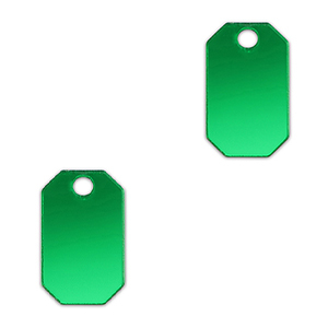 Ciondoli accattivanti ottagono verde kelly metallico