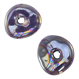 Perline di ceramica greca DQ donut viola