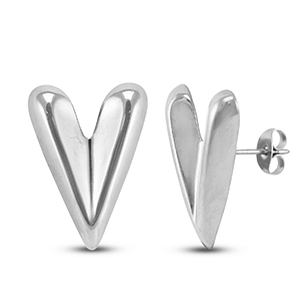 Pendientes Acero Inox cuore argento