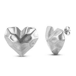 Pendientes Acero Inox cuore argento