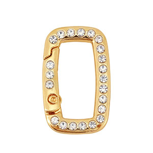 Componenti colorati anello bris&eacute; portachiavi rettangolo oro