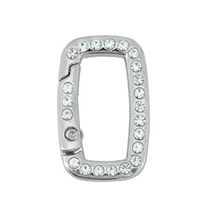 Componenti colorati anello bris&eacute; portachiavi rettangolo argento