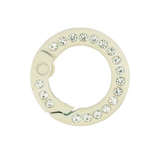 Componenti colorati anello bris&eacute; portachiavi biancastro