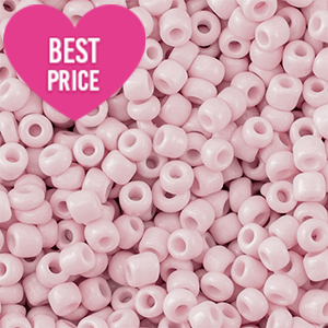 Perline di vetro rocailles 6/0 (4mm) rosa chiaro