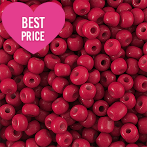 Perline di vetro rocailles 6/0 (4mm) rosso