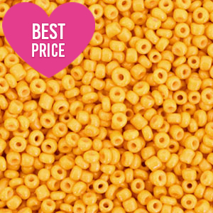 Perline di vetro rocailles 12/0 (2 mm) giallo bombo